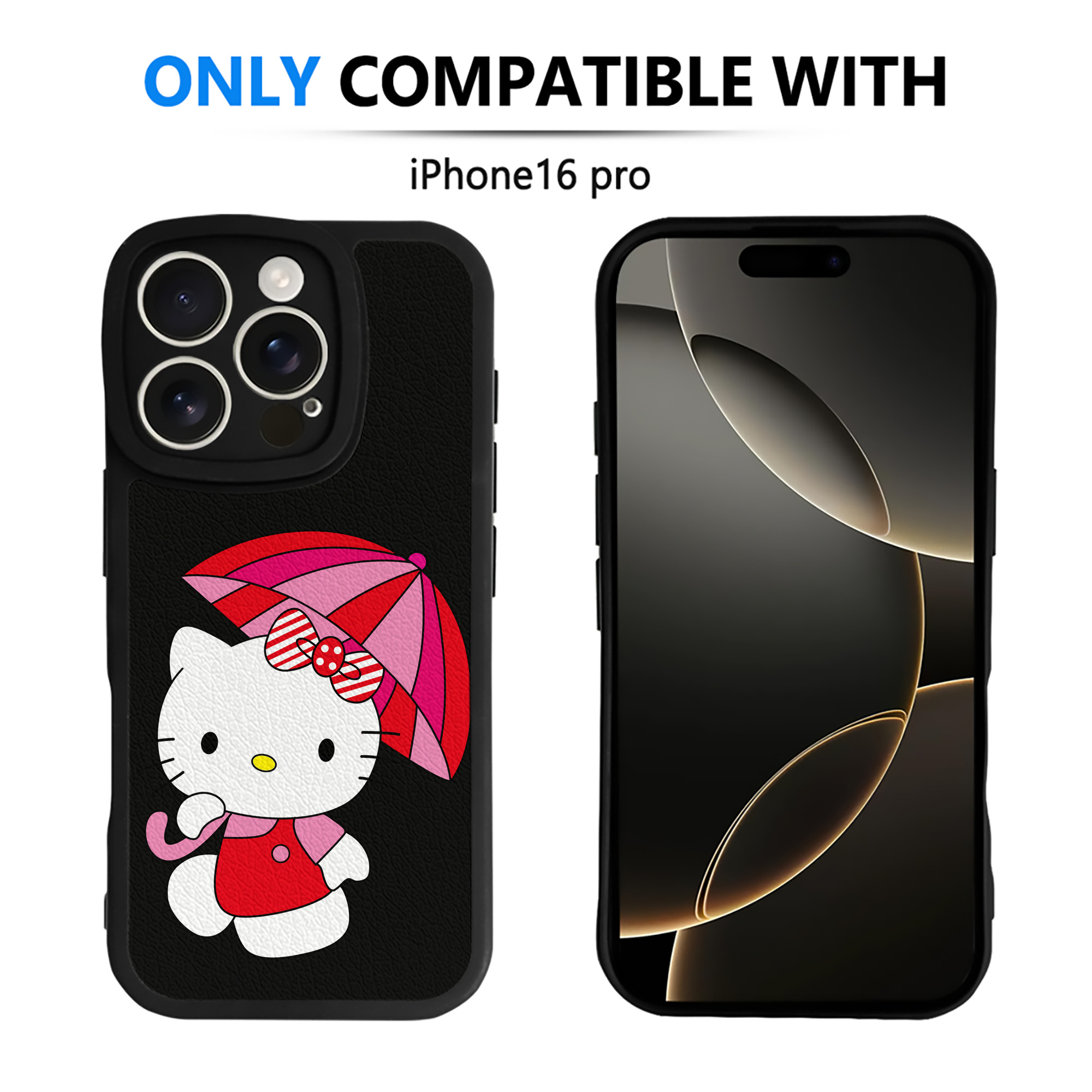 （画像用） Hello Kitty ハローキティ 【iPhone 16シリーズ対応】シリコンスマホケース（レザー調） 材質：シリコン